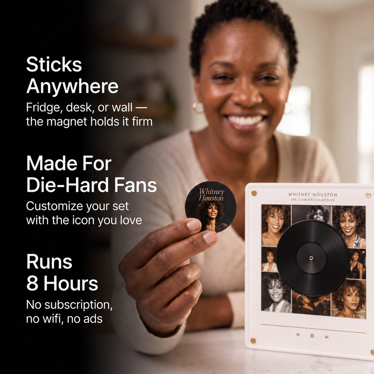 Whitney Music Magnet Vinyl Speaker (PRE-Order now)